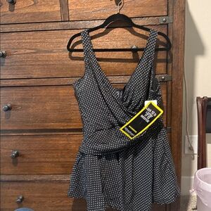 Miraclesuit Black and White Polka Dot One Piece Swimsuit